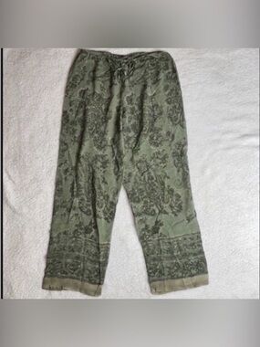Victoria’s Secret green sheer Lounge Pants Size M loose comfy Y2k